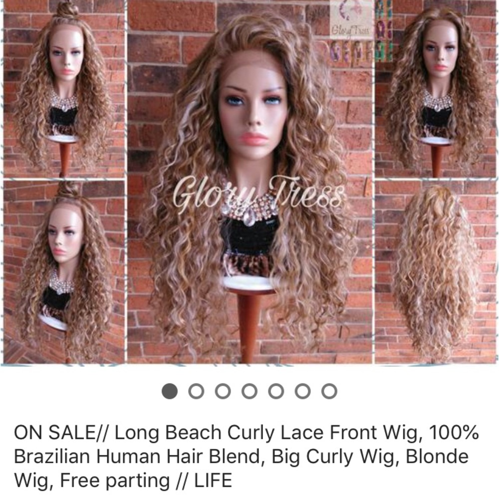 Curly hair long wig